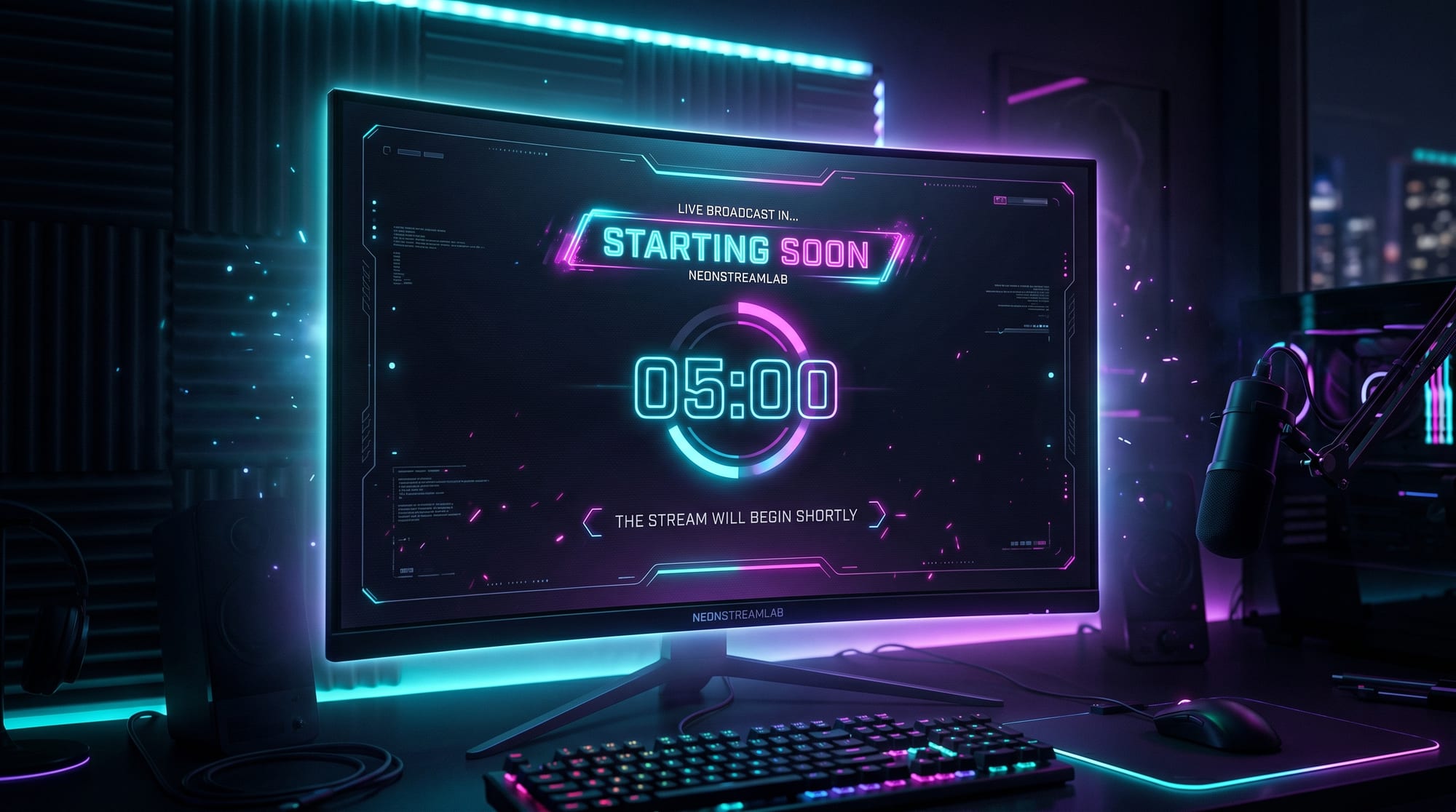 How to Make a Stream Starting Soon Screen (2026) · NeonStreamLab